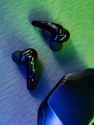 Wireless Earbuds with Neon Cyberpunk